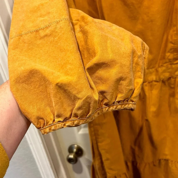 Ava & Viv Women's Copper Pumpkin 3/4‎ Ballon Sleeve Ruffle Hem Dress size 2X NWT - Picture 3 of 6